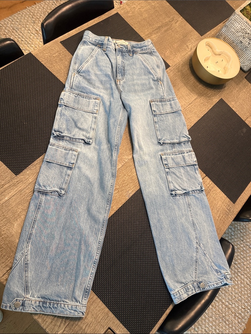 Aritzia Denim Forum ’90s Millie Hi-Rise Cargo Jeans Size 23 NWOT